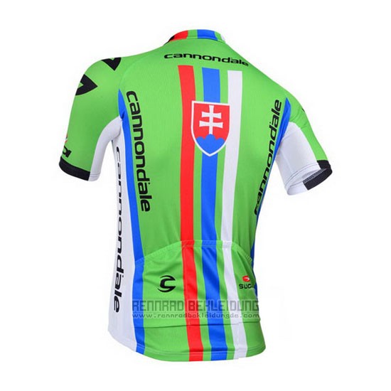 2013 Fahrradbekleidung Cannondale Champion Slowakische Republik Trikot Kurzarm und Tragerhose